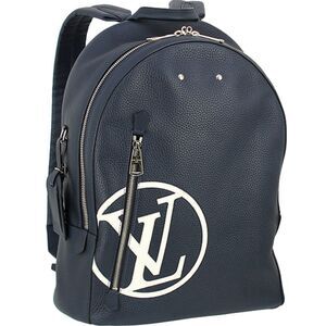 Louis Vuitton Backpack Leather Rucksack Black
